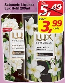 Supermercados Guanabara Sabonete liquido Lux refil 200ml oferta