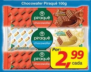 Supermercados Guanabara Chocowafer Piraque 100g oferta
