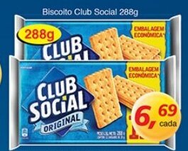 Supermercados Guanabara Biscoito Club Social 288g oferta