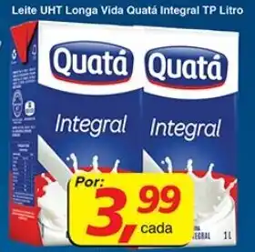 Supermercados Guanabara Leite UHT longa Vida Quata Integral TP 1L oferta