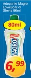 Adocante Magro Lowcucar c/ Stevia 80ml