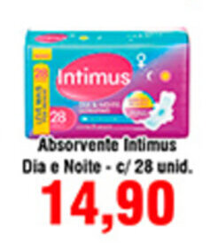 Shibata Supermercados Absorvente Intimus Dia e Noite c/ 28 unid. oferta