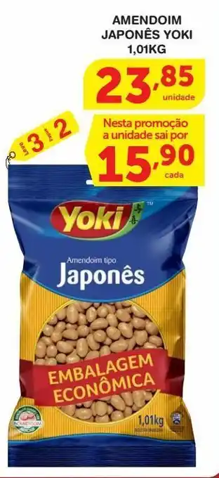 Roldão Amendoim japonês yoki 1,01kg oferta
