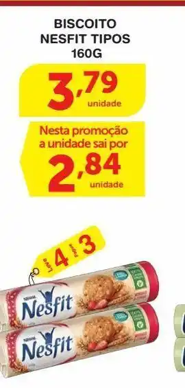 Biscoito nesfit tipos 160g