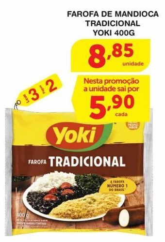 Roldão Farofa de mandioca tradicional yoki 400g oferta