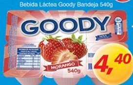 Supermercados Guanabara Bebida lactea Goody Bandeja 540g oferta