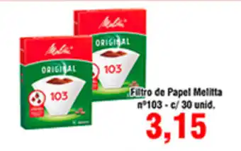 Shibata Supermercados Fultro de Papel Melitta oferta