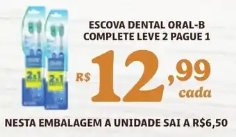 Bahamas Supermercados ESCOVA DENTAL ORAL-B COMPLETE LEVE 2 PAGUE 1 oferta