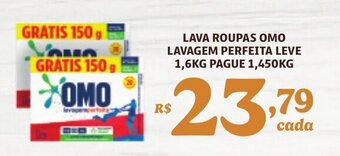 Bahamas Supermercados LAVA ROUPAS OMO LAVAGEM PERFEITA LEVE 1,6KG PAGUE 1,450KG oferta