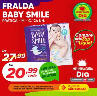 FRALDA BABY SMILE PRÁTICA - M - C/ 24 UN.