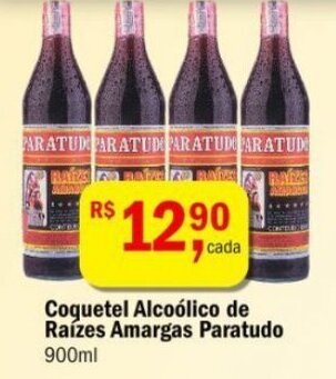 Ultrabox Coquetel Alcoólico de Raízes Amargas Paratudo 900ml oferta