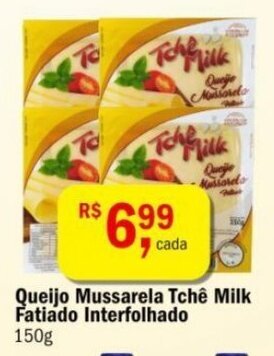 Ultrabox Queijo Mussarela Tchê Milk Fatiado Interfolhado 150g oferta