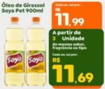 Econômico Atacadão Óleo de Girassol Soya Pet 900ml oferta