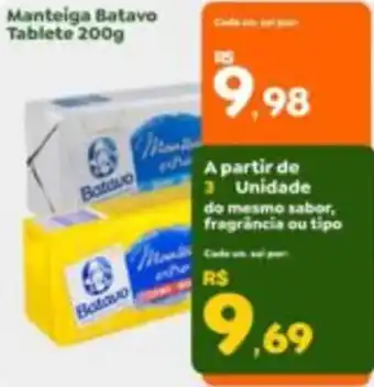 Econômico Atacadão Manteiga Batavo Tablete 200g oferta