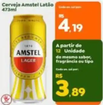 Econômico Atacadão Cerveja Amstel Latão 473ml oferta