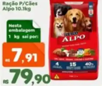 Econômico Atacadão Ração p/ Cães Alpo 10.1kg oferta