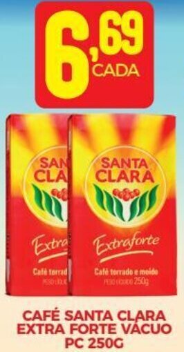 Fort Atacadista CAFÉ SANTA CLARA EXTRA FORTE VÁCUO PC 250G oferta