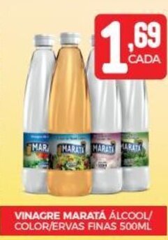 VINAGRE MARATÁ ÁLCOOL/ COLOR/ERVAS FINAS 500ML