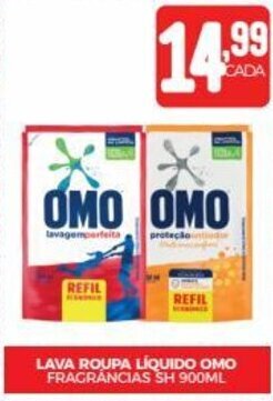 Fort Atacadista LAVA ROUPA LÍQUIDO OMO FRAGRANCIAS SH 900ML oferta