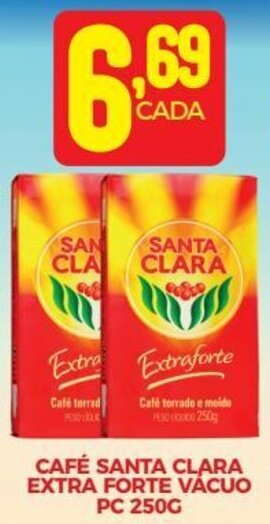 Fort Atacadista CAFÉ SANTA CLARA EXTRA FORTE VÁCUO PC 250G oferta