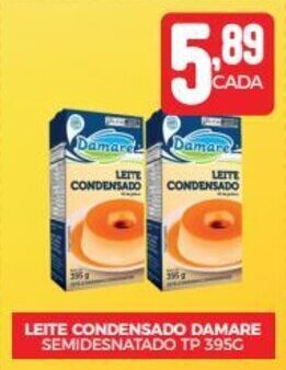 LEITE CONDENSADO DAMARE SEMIDESNATADO TP 395G
