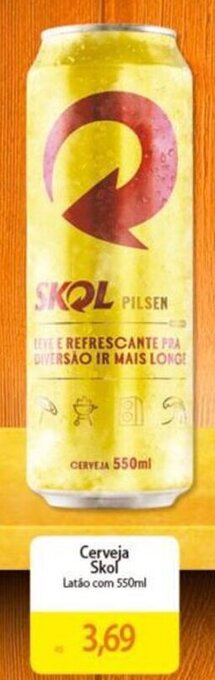 Atacadão Cerveja Skol Latão com 550ml oferta