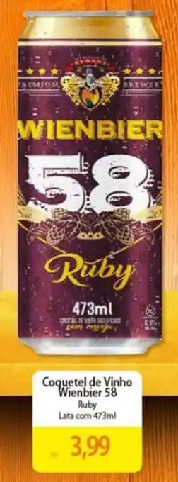 Atacadão Coquetel de Vinho Wienbier 58 Ruby Lata com 473ml oferta