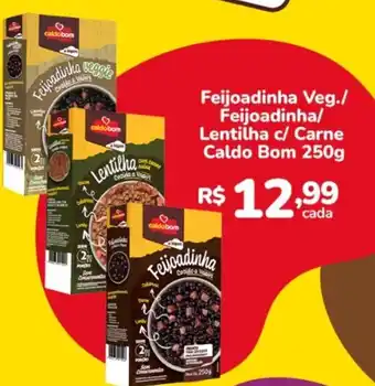 Nagumo Feijoadinha Veg./ Feijoadinha/ Lentilha c/ Carne Caldo Bom 250g oferta