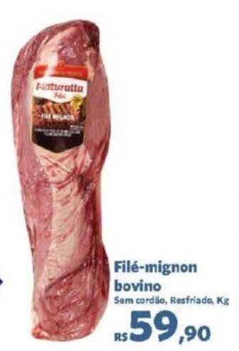 Filé-mignon bovino Sem cordão, Resfriado, Kg