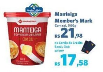 Sam's Club Manteiga Member's Mark Com sal, 500g oferta