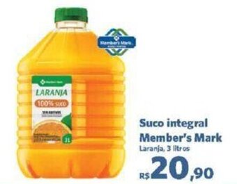 Sam's Club Suco integral Member's Mark Laranja, 3 litros oferta