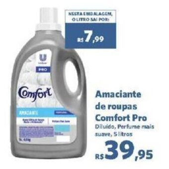Sam's Club Amaciante de roupas Comfort Pro Diluído, Perfume mais suave, 5 litros oferta