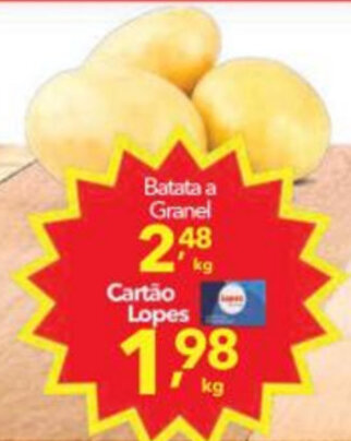Lopes Supermercados Batata a Granel 1kg oferta