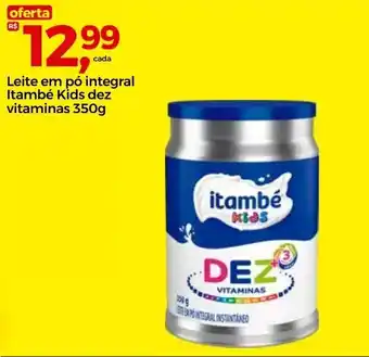 Frangolândia Leite em pó integral Itambé Kids dez vitaminas 350g oferta