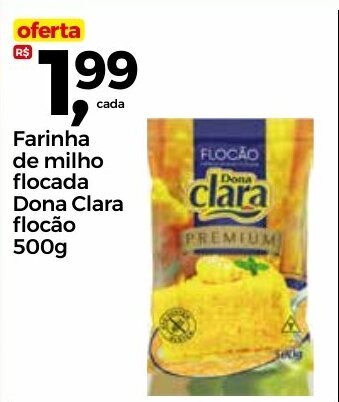 Farinha de milho flocada Dona Clara flocão 500g