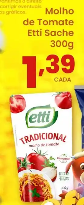 Molho de Tomate Etti Sache 300g