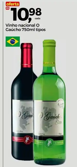 Frangolândia Vinho nacional O Gaúcho 750ml tipos oferta