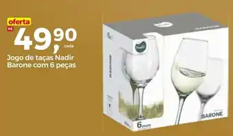 Jogo de taças Nadir Barone com 6 peças