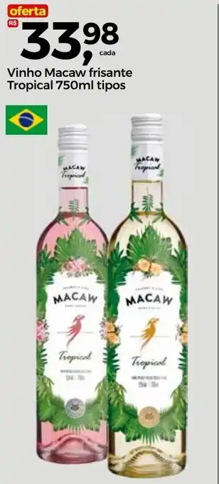Frangolândia Vinho Macaw frisante Tropical 750ml tipos oferta