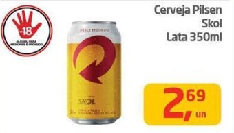 Cerveja Pilsen Skol Lata 350ml
