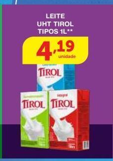Roldão Leite uht tirol tipos 1l** oferta