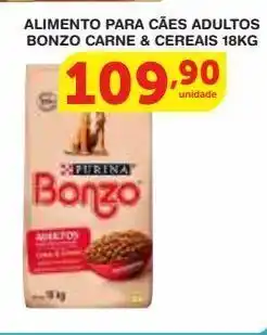 Roldão Alimento para cães adultos bonzo carne & cereais 18kg oferta