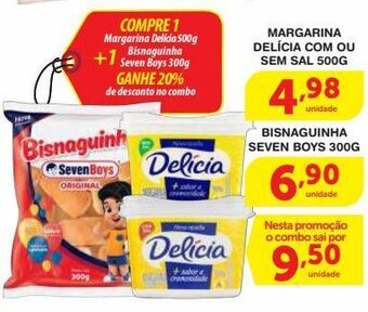 Margarina delícia com ou sem sal 500g