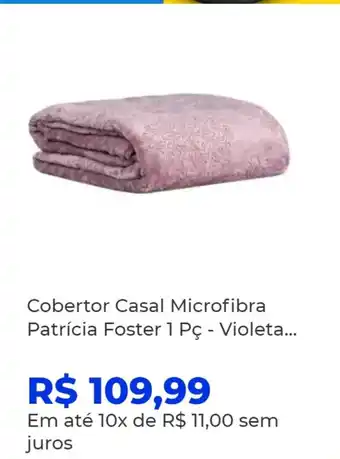 Lojas Havan Cobertor Casal Microfibra Patrícia Foster 1 Pç - Violeta... oferta