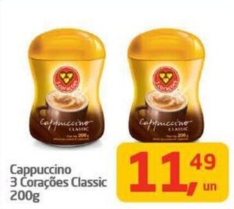 Tenda Atacado Cappuccino 3 Corações Classic 200g oferta