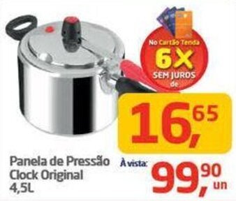 Tenda Atacado Panela de Pressão Clock Original 4.5L oferta