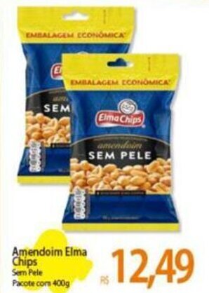 Atacadão Amendoim Elma Chips Sem Pele Pacote com 400g oferta