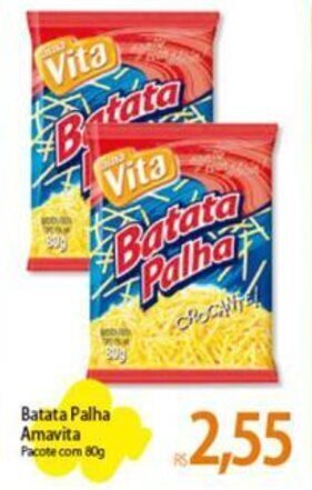 Atacadão Batata Palha Amavita Pacote com 80g oferta