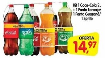 Cercadão Kit 1 Coca-Cola 2L + 1 Fanta Laranja/ 1 Fanta Guaraná/ 1 Sprite oferta