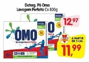Cercadão Deterg. Pó Omo Lavagem Perfeita Cx 800g oferta